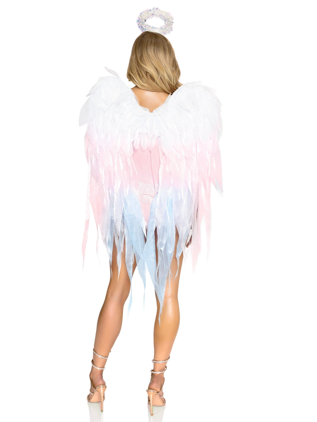 2 PC Angel Ombre Chiffon Wings and Halo Headband.