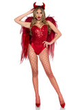 2 PC Devil Ombre Chiffon Wings and Horn Headband.