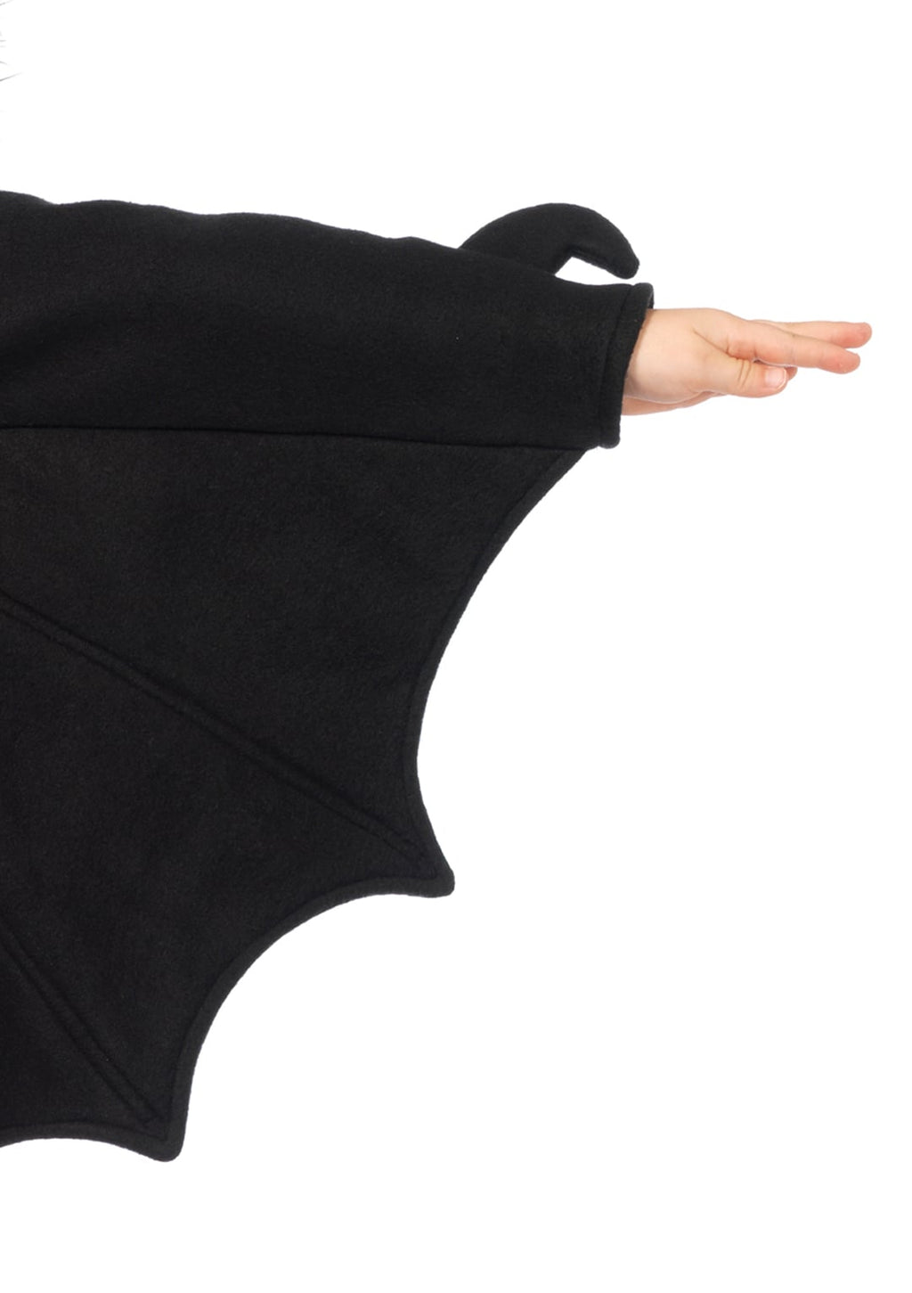 Girl’s 1 PC Cozy Bat Costume, Includes Zipper Front Fleece Dress with Bat Wing Sleeves and Furry Ear Hood