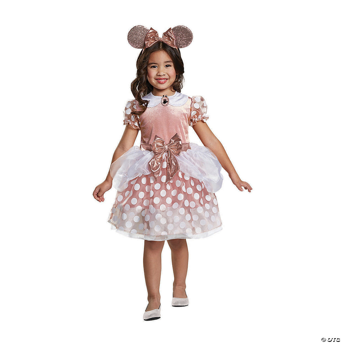 Youth Minnie Mouse Rose Gold Costume - 3T-4T