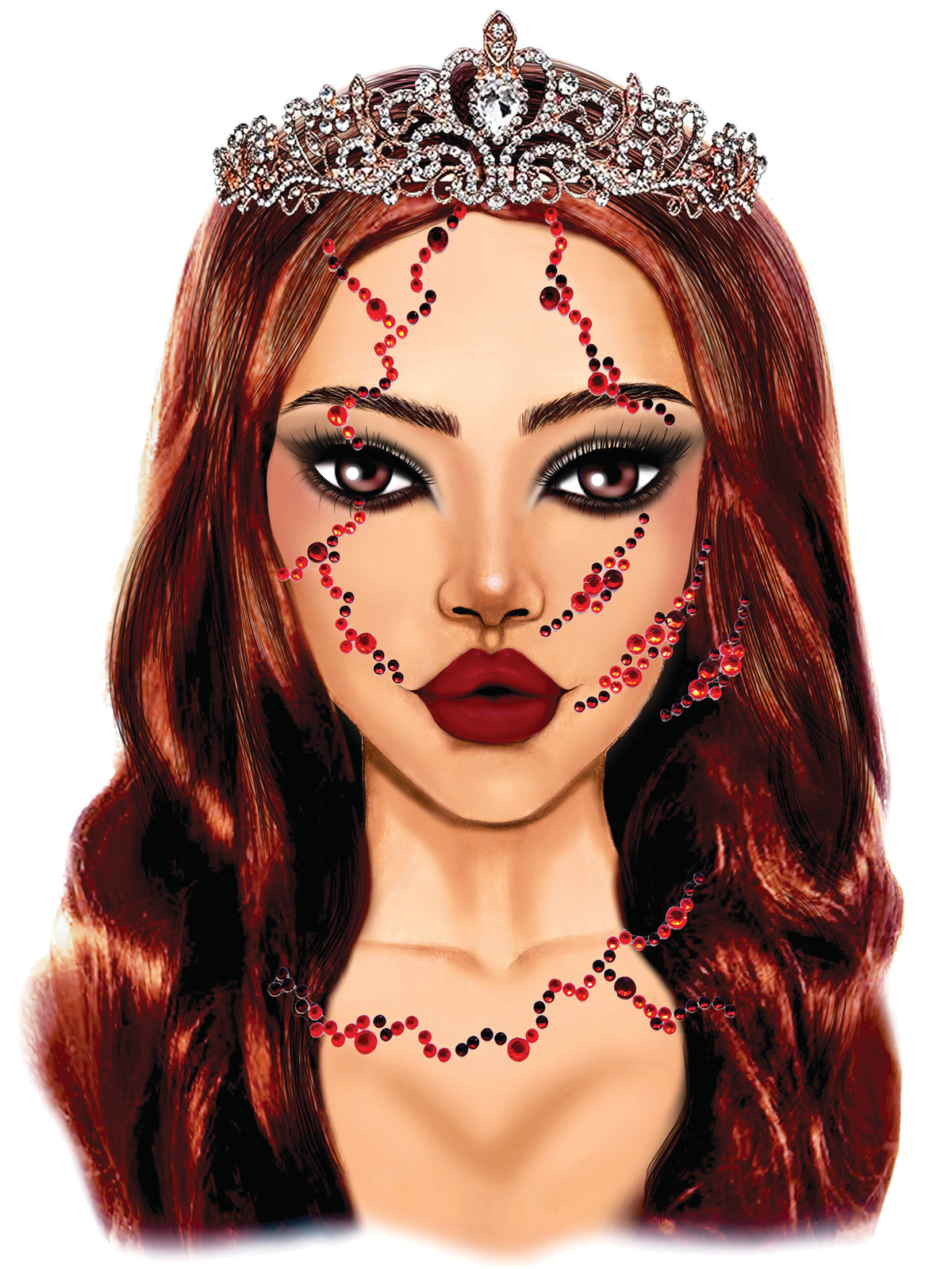 Bloody Face Jewels Sticker