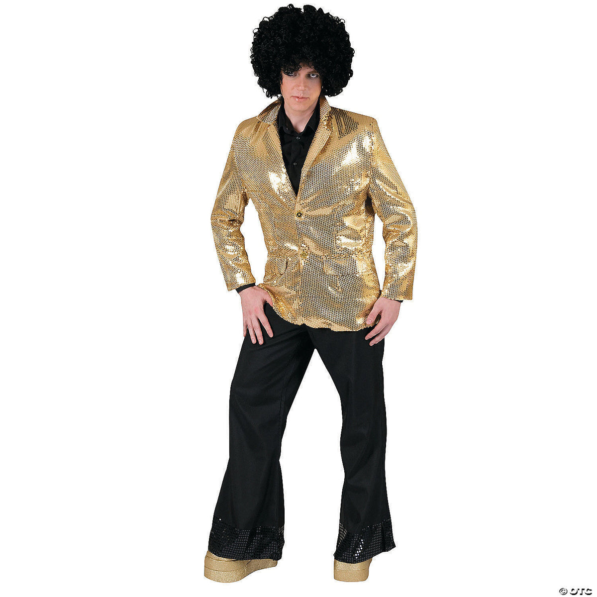 Men's Gold Disco Jacket Costume - Size Large