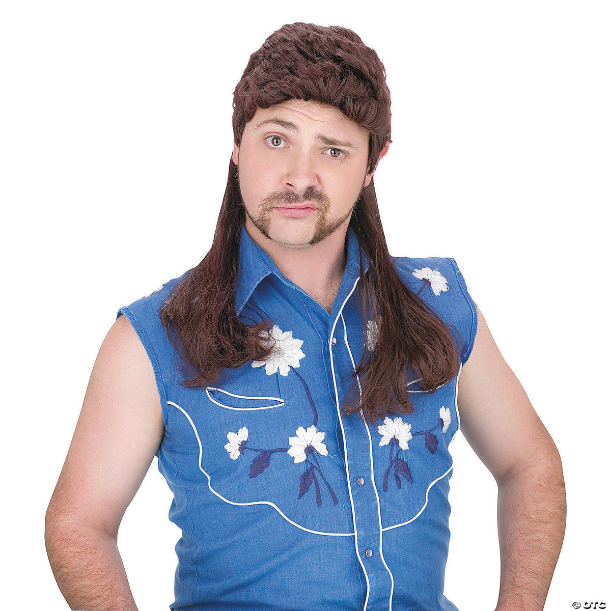 Brown Mullet Costume Wig