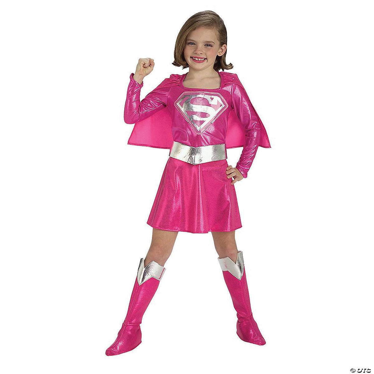 Pink Supergirl Costume - Kids Small (4-6)