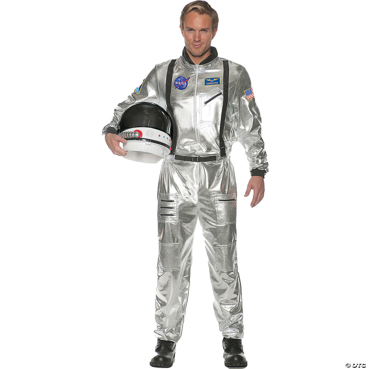 Teen/Adult Men's Silver Astronaut Costume - Size Small